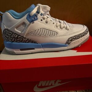Nike Jordans Kids White and Blue Sneakers
